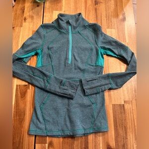 Ivivva by Lululemon | The Fastest Zip 1/4 Zip Striped in Blue Ombre | Size 10